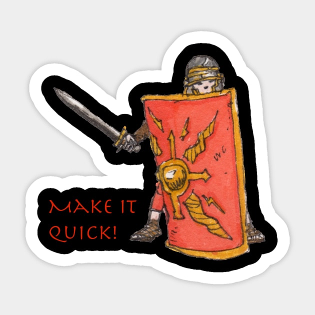 Short tempered Roman Sticker by Hominid